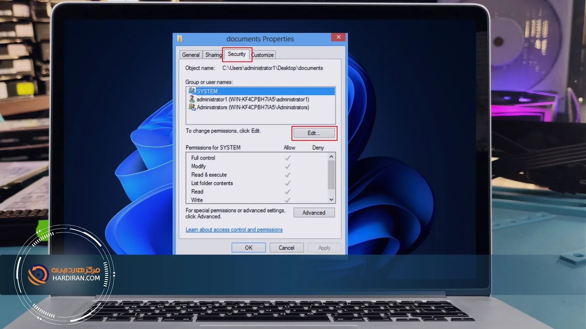 حل مشکل Windows cannot access در ویندوز ۱۰ و 11 با فعال کردن مجوز دسترسی به فایل