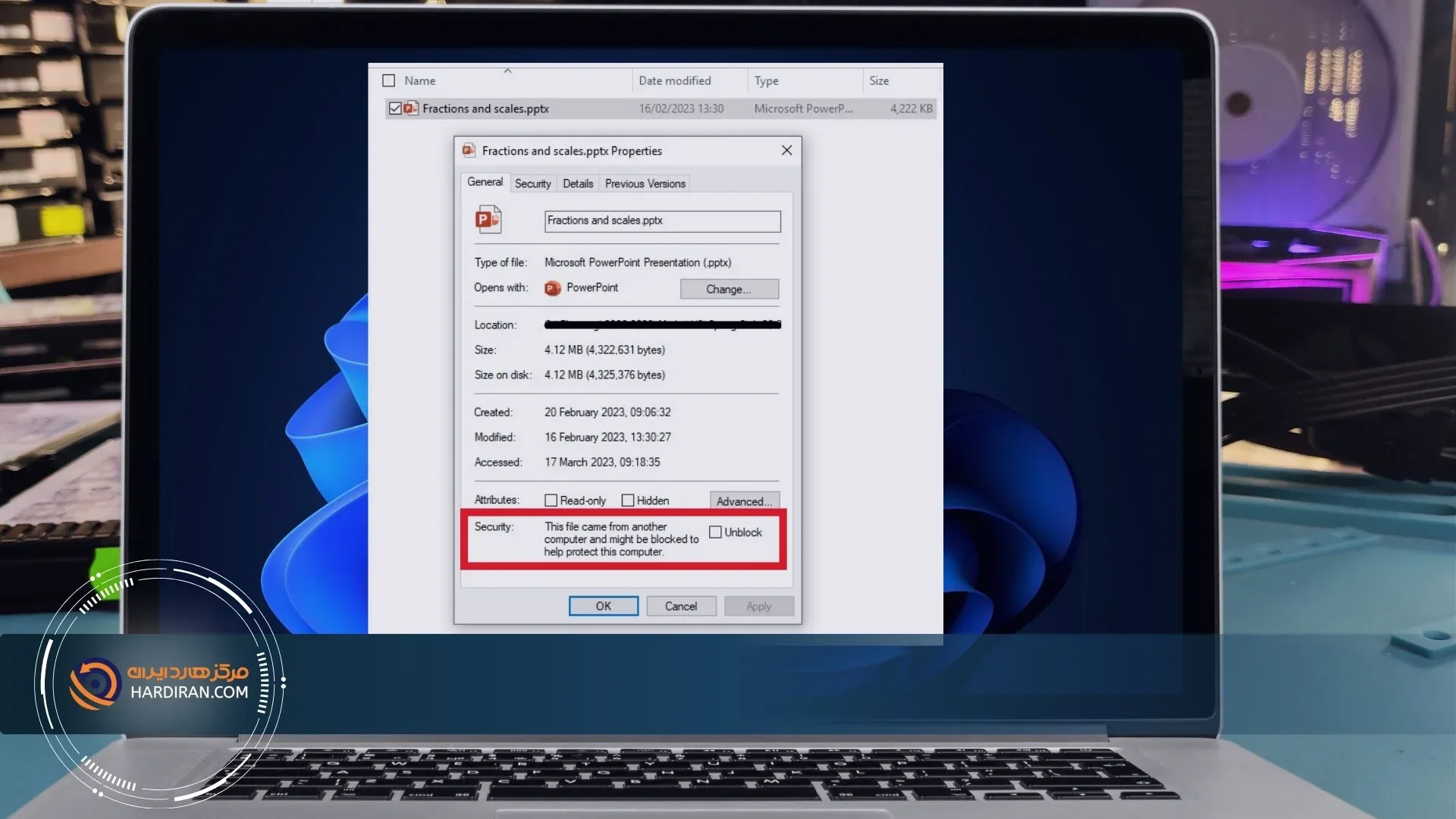 رفع مسدودیت فایل برای حل مشکل Windows cannot access