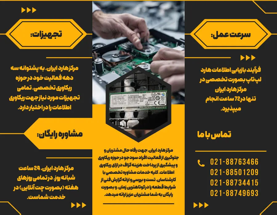 ریکاوری لپ تاپ سوخته