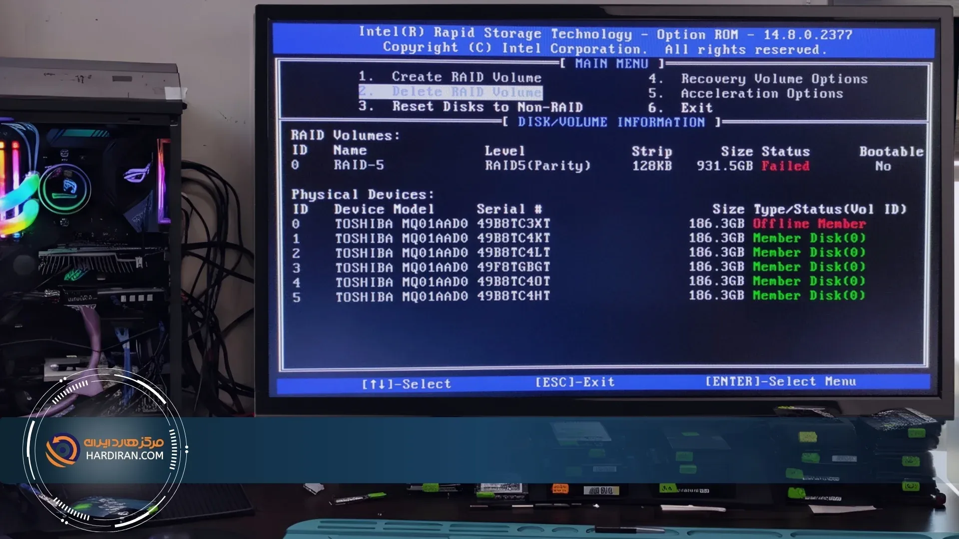 بازیابی vm فرمت شده از دیتااستور