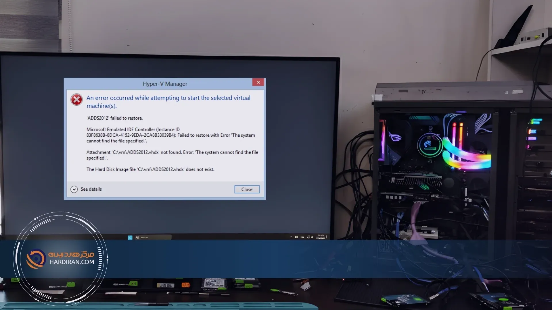 تصویر ریکاوری Hyper-V | تعمیر فایل VHDX