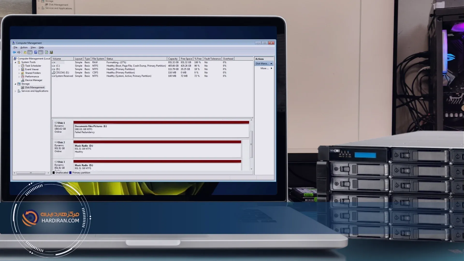 رفع ارور Failed Redundancy در raid 1 و بازیابی اطلاعات 